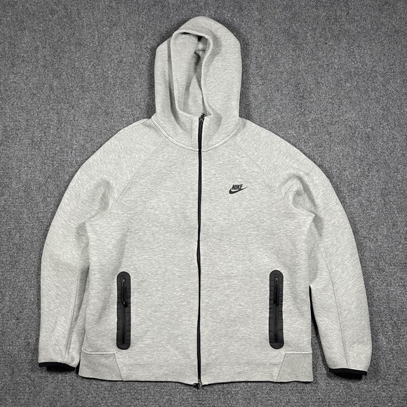 Nike Tech Fleece Jacket Mens XL Gray Zip Up Hoodie 0848 - Picture 1 of 9